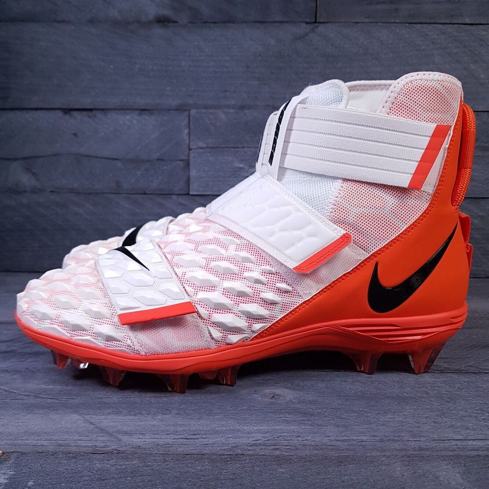 NIKE Force Savage Elite TD‎ 2 Football Cleats Mens 16 Orange White Clemson